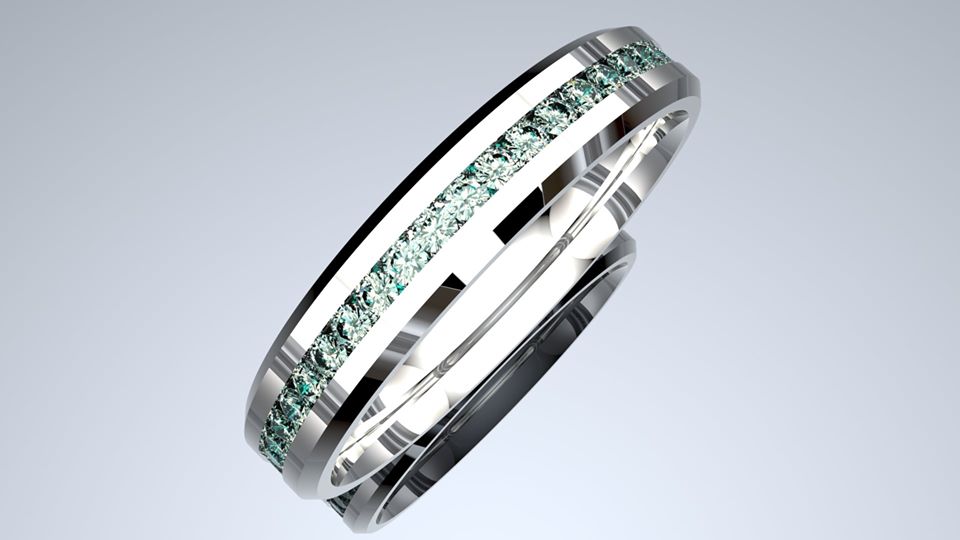 Ares oro blanco azul Anillo Ares - Imagen 6