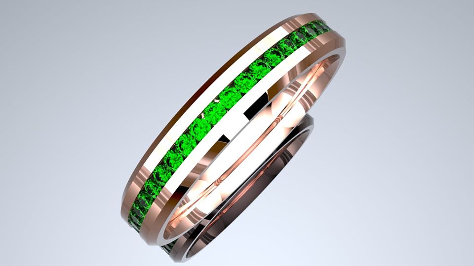 Ares oro rosa verde Anillo Ares - Imagen 3